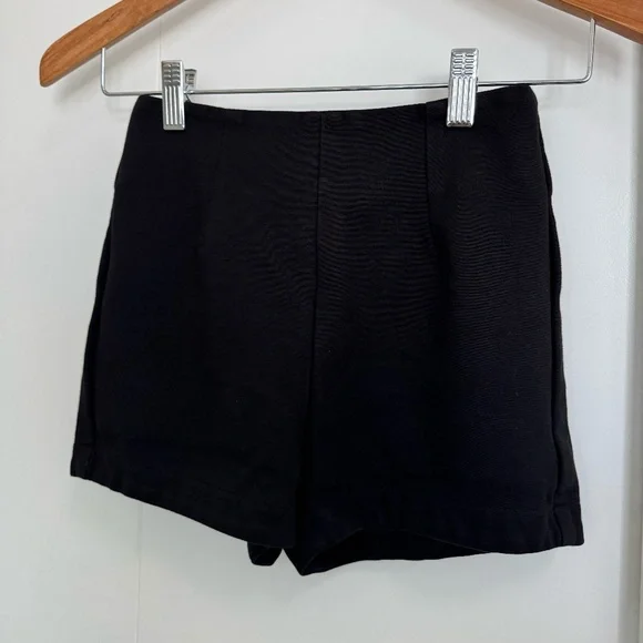 Women’s High-Waisted Black Shorts | Back Zip | Size S (24–25” Waist) - Picture 6 of 8